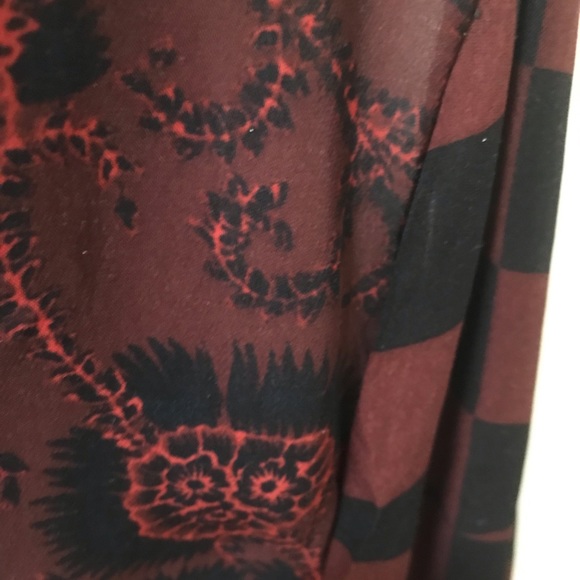 A.L.C. Huntley silk print tank, burgundy - Picture 3 of 4